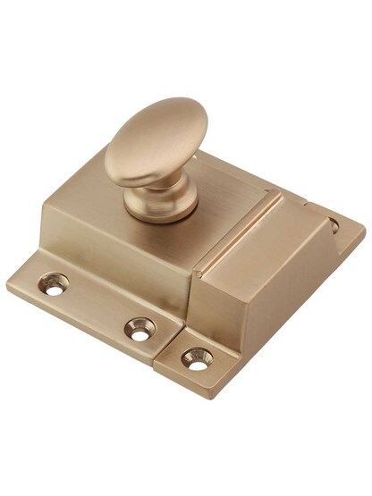 Plain Cabinet Latch - 2 inch Square in Brushed Bronze.